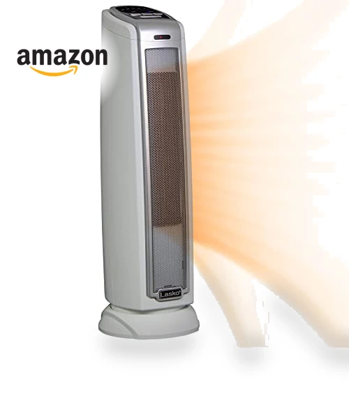 Oscillating Ceramic Tower Space Heater with Timer and Overheat Protection — Portable Heating Solutions, Lasko