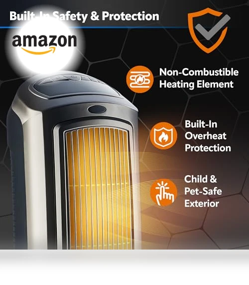 Digital Ceramic Tower Heater with Remote Control — Air Moisturizers, Lasko