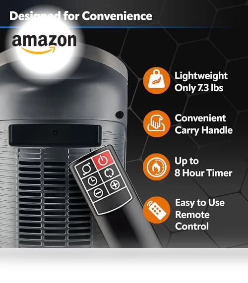 Digital Ceramic Tower Heater with Remote Control — Air Moisturizers, Lasko