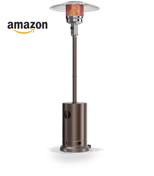 48,000 BTU Propane Patio Heater with Wheels and Round Table — Heater Covers, OLIXIS