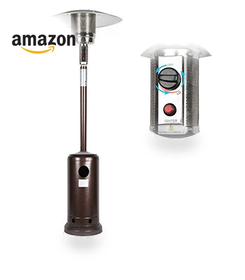 Outdoor Propane Patio Heater with Umbrella Dome 48,000 BTU — Patio Heaters, MIXBIRLY