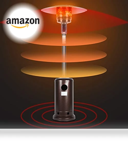 Outdoor Propane Patio Heater with Umbrella Dome 48,000 BTU — Patio Heaters, MIXBIRLY