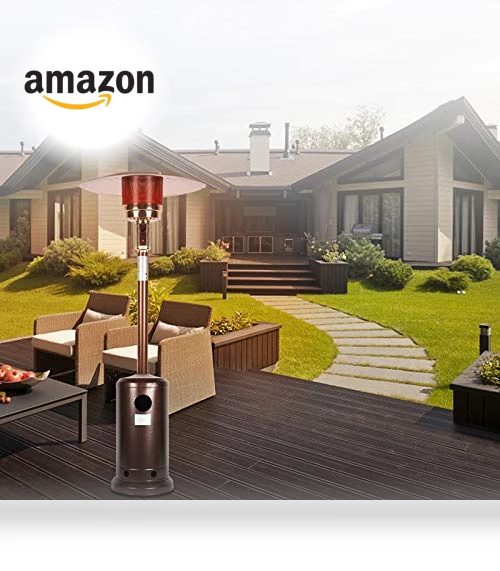 Outdoor Propane Patio Heater with Umbrella Dome 48,000 BTU — Patio Heaters, MIXBIRLY