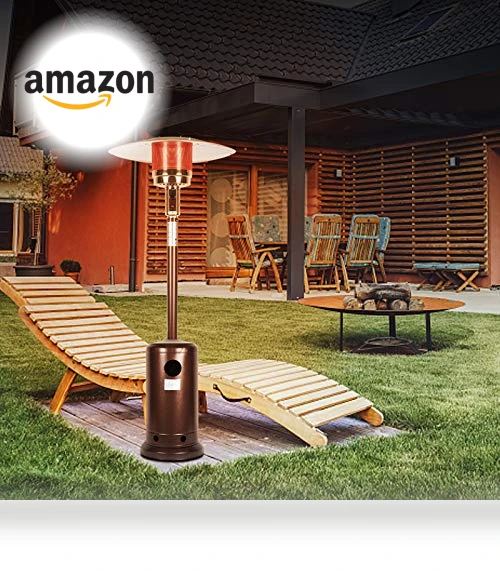 Outdoor Propane Patio Heater with Umbrella Dome 48,000 BTU — Patio Heaters, MIXBIRLY