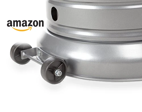 46,000 BTU Outdoor Propane Patio Heater with Wheels — Patio Heaters, Amazon Basics