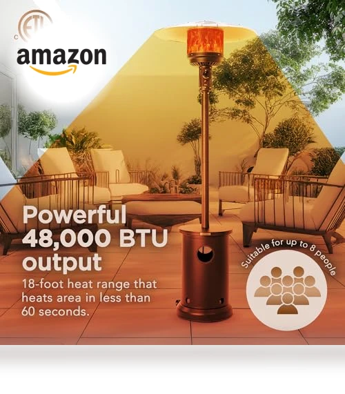 Portable Outdoor Propane Patio Heater with Table — Parts, Aspect Living