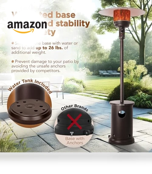 Portable Outdoor Propane Patio Heater with Table — Parts, Aspect Living