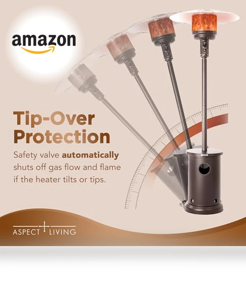 Portable Outdoor Propane Patio Heater with Table — Parts, Aspect Living
