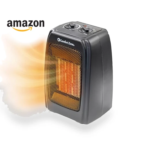 Personal Energy Save Ceramic Heater - 1500W Portable with Adjustable Thermostat — Portable Heating Solutions, Comfort Zone
