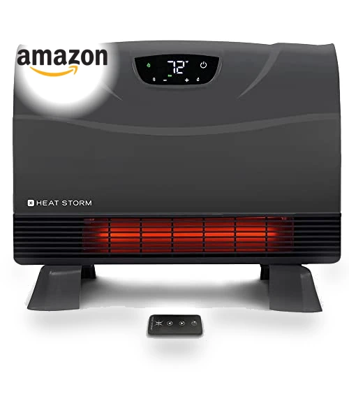 Infrared Space Heater with Remote Control, Energy Efficient — Heater Spare Components, Heat Storm