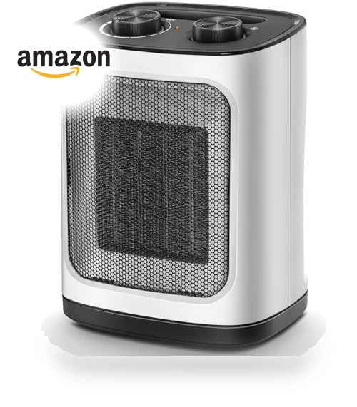 Portable Electric Space Heater with Thermostat, 1500W — Portable Heating Solutions, Kismile