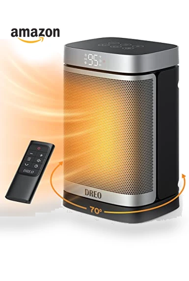 Portable Electric Space Heater with Remote, 1500W PTC Ceramic Heater — Portable Heating Solutions, Dreo