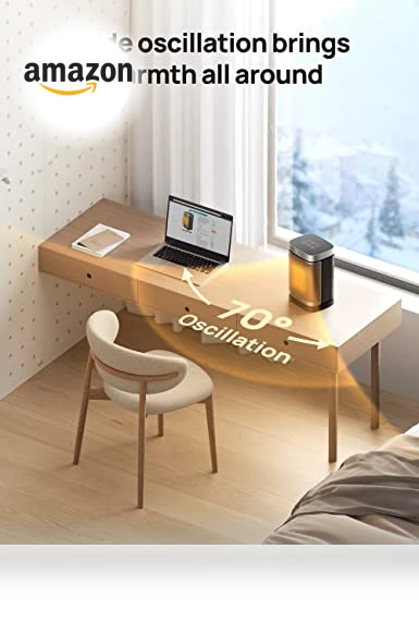 Portable Electric Space Heater with Remote, 1500W PTC Ceramic Heater — Portable Heating Solutions, Dreo