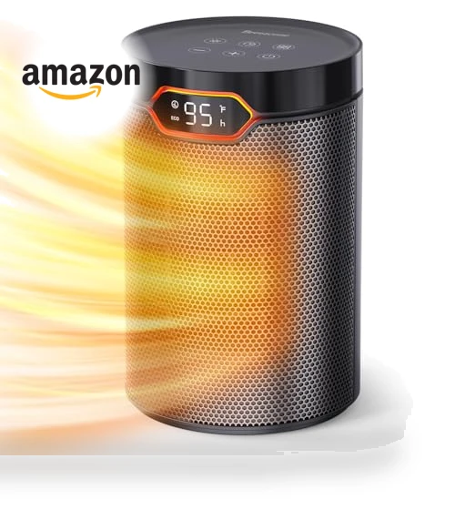 Portable Electric Space Heater with Thermostat & 24H Timer — Portable Heating Solutions, BREEZOME