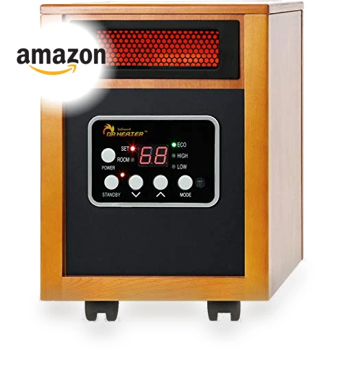 Portable Space Heater with Remote Control, 1500-Watt — Heater Spare Components, Dr Infrared Heater