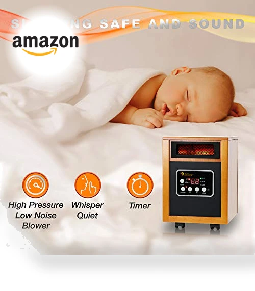 Portable Space Heater with Remote Control, 1500-Watt — Heater Spare Components, Dr Infrared Heater