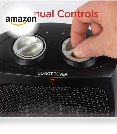 Portable Space Heater with Carry Handle, 1500W — Portable Heating Solutions, BLACK+DECKER