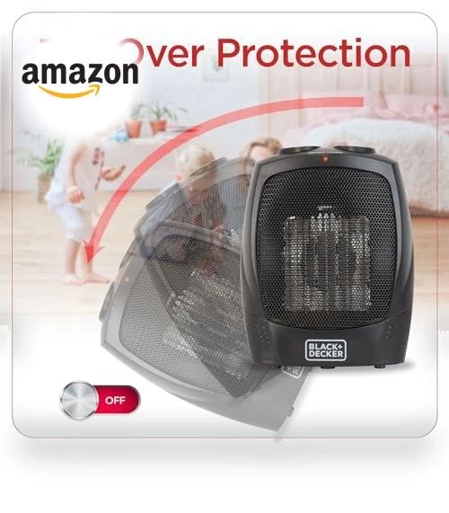 Portable Space Heater with Carry Handle, 1500W — Portable Heating Solutions, BLACK+DECKER