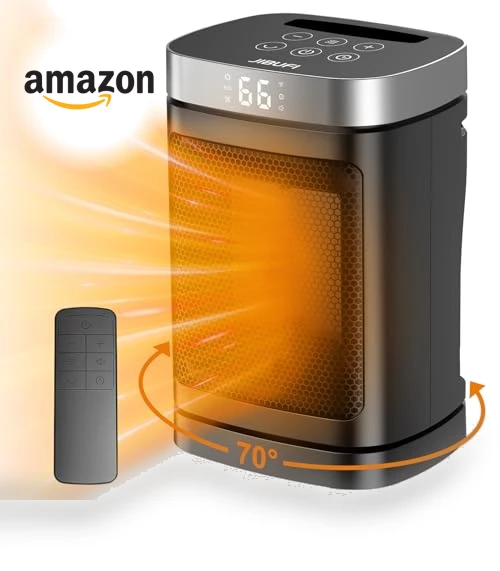 Portable Space Heater with Remote Control - 1500W PTC Electric Heater for Indoor Use — Portable Heating Solutions, JIBUFI