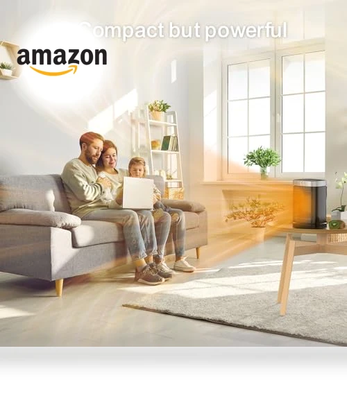 Portable Space Heater with Remote Control - 1500W PTC Electric Heater for Indoor Use — Portable Heating Solutions, JIBUFI
