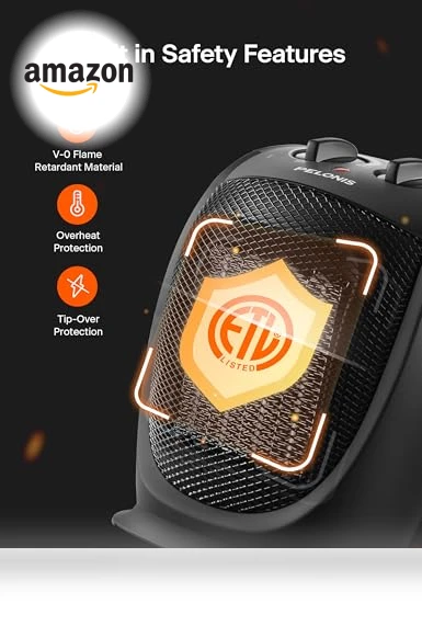 Portable Space Heater with Quiet Cooling & Heating Mode, Tip Over & Overheat Protection — Portable Heating Solutions, PELONIS