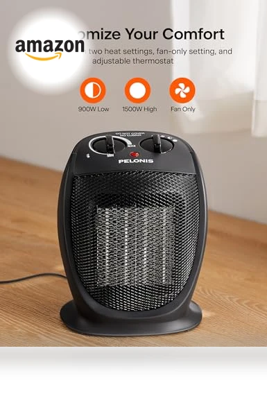 Portable Space Heater with Quiet Cooling & Heating Mode, Tip Over & Overheat Protection — Portable Heating Solutions, PELONIS