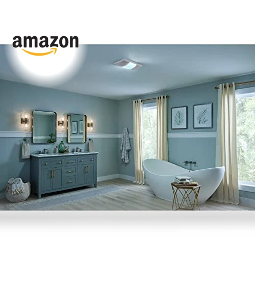 PowerHeat Bathroom Exhaust Fan with Heater and LED Light, 80 CFM — Ceiling Fan Lighting Solutions, Broan-NuTone