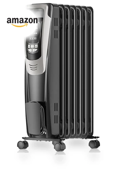 Radiator Heater for Indoor Use with Remote, Thermostat & LED Display — Portable Heating Solutions, PELONIS