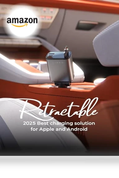 Retractable Car Charger 69W USB C Fast Charging Adapter — Charging Solutions, LISEN