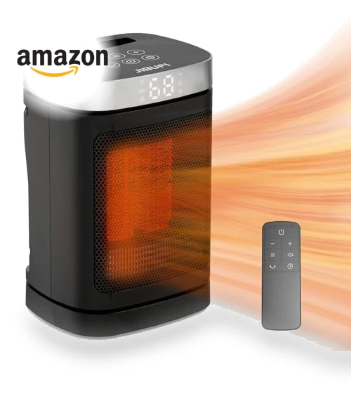 Portable Space Heater with 70° Rotation - 1500W PTC Electric Heater — Portable Heating Solutions, JIBUFI
