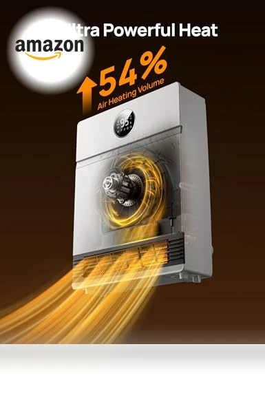 Smart Wall Heater with Remote Control, Alexa Compatibility, 30° Oscillation — Portable Heating Solutions, Dreo