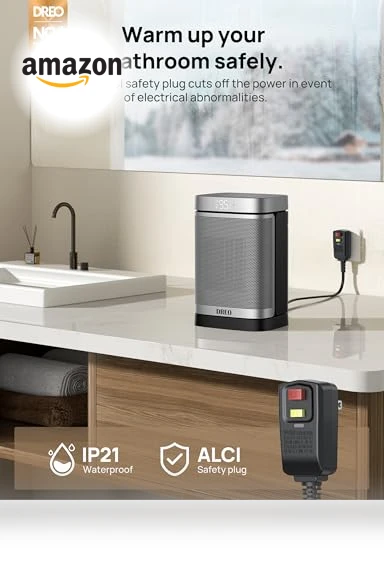 Portable PTC Ceramic Space Heater with Digital Thermostat — Heater Spare Components, Dreo