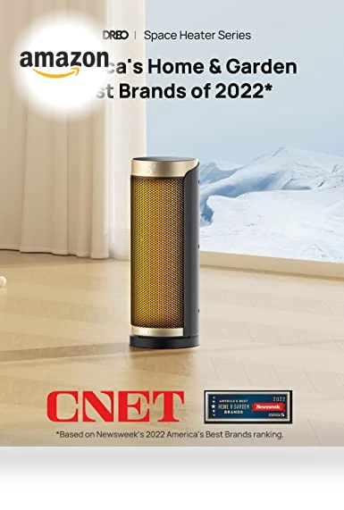 PTC Ceramic Space Heater with Remote, 70° Oscillation, 1500W Fast Heating — Portable Heating Solutions, Dreo