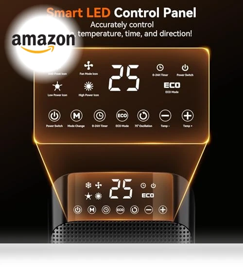 Space Heater with Thermostat and Remote, 1500W PTC Ceramic Heater for Indoor Use — Portable Heating Solutions, YASHE