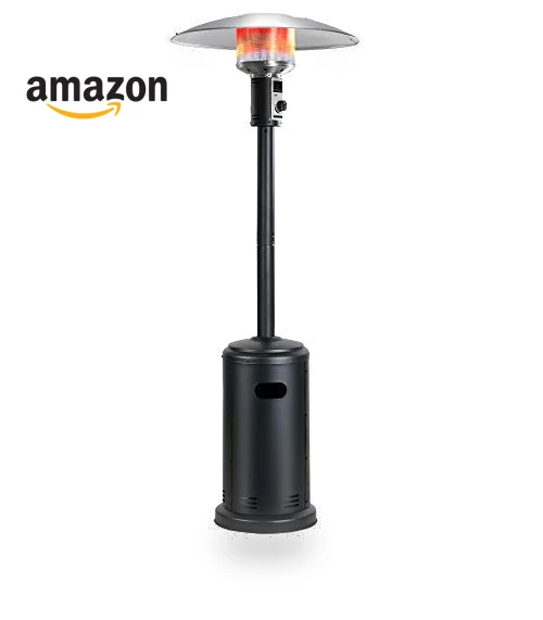 Tall Standing Gas Patio Heater with Wheels, 40,000 BTU — Patio Heaters, BALI OUTDOORS