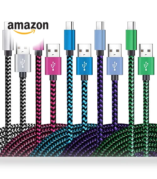 USB Type C Fast Charging Cable 5 Pack - 6Ft 3A Braided — Charging Solutions, Teeind