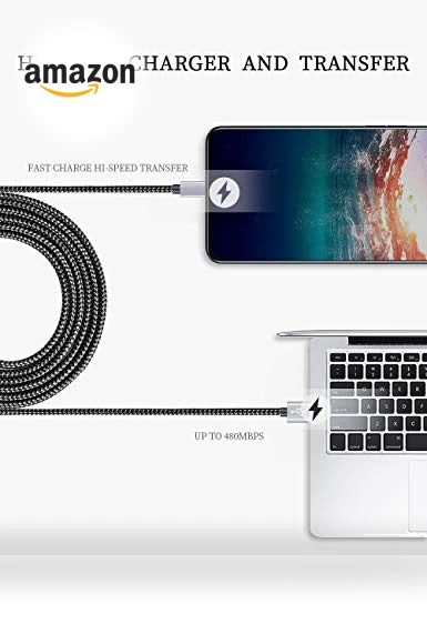 USB Type C Fast Charging Cable 5 Pack - 6Ft 3A Braided — Charging Solutions, Teeind