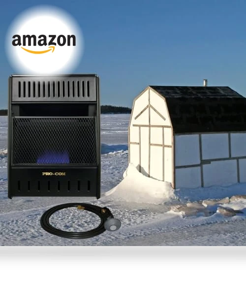 Ventless Propane Gas Blue Flame Space Heater with Thermostat Control, 10000 BTU — Portable Propane Heaters, ProCom