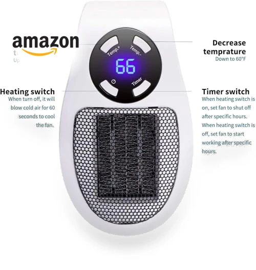 Portable Electric Space Heater with Adjustable Thermostat — Portable Heating Solutions, Brightown