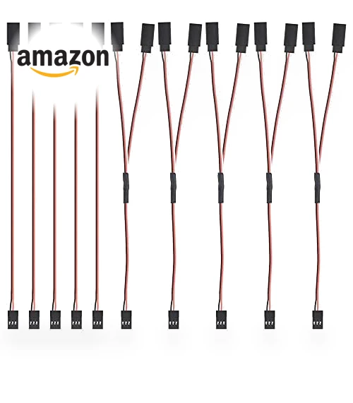 10 Pcs RC Servo Extension and Y Cables for Drones, Cars, Robots — RC Connectors, MMOBIEL