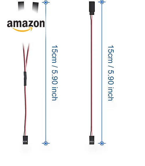 10 Pcs RC Servo Extension and Y Cables for Drones, Cars, Robots — RC Connectors, MMOBIEL