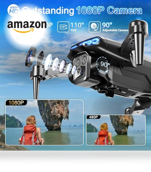 FPV Foldable Drone with 1080P HD Camera — Drones, Naseto