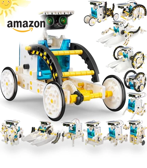 13-in-1 Solar Power Robots Creation Toy, Educational DIY Robotics Kit — Solar Power, Bottleboom