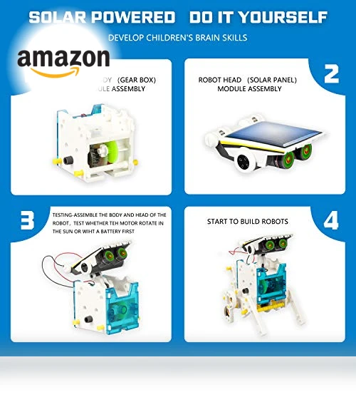 13-in-1 Solar Power Robots Creation Toy, Educational DIY Robotics Kit — Solar Power, Bottleboom