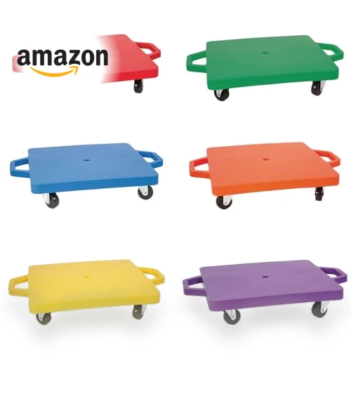 16" Scooters Set of 6 with Non-Marring Casters for PE Class — Electric Vehicles, S&S Worldwide