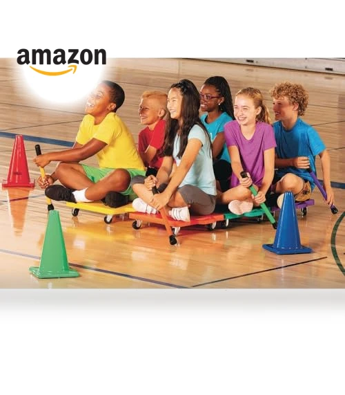 16" Scooters Set of 6 with Non-Marring Casters for PE Class — Electric Vehicles, S&S Worldwide