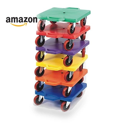 16" Scooters Set of 6 with Non-Marring Casters for PE Class — Electric Vehicles, S&S Worldwide