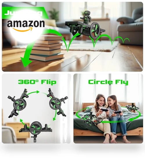 Mini Nano Indoor RC Quadcopter Toy with Jumping Car Mode — Flying Toys