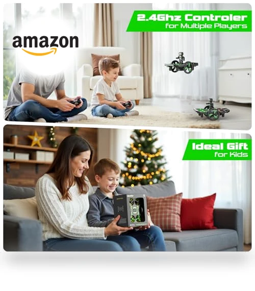 Mini Nano Indoor RC Quadcopter Toy with Jumping Car Mode — Flying Toys