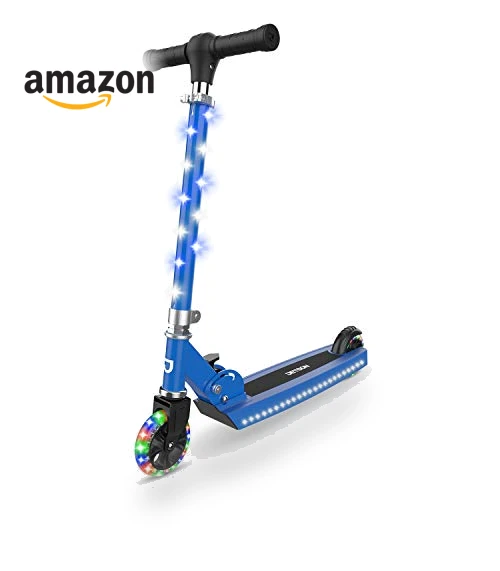 Light-Up Kick Scooter with Adjustable Handlebar and Rear Brake — Push Scooters, Jetson